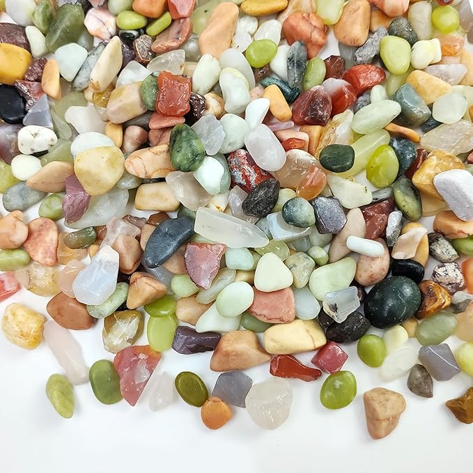 Succulent Rocks, 3/8 Inch Polished Pebbles for Indoor Plants, Decorative River Rocks for Plants Indoor, Vase Fillers, Cactus Planters, Bird Bath, Fountain, Outdoor Garden Landscaping