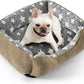 SIWA MARY Medium Dog Bed - Washable, Orthopedic, Calming for Medium Dogs, Non-Slip Bottom, S Plus (25"x21"x8") Brown