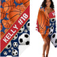 Personalized Beach Towel With Name, Custom Beach Towel with Text, Customized Basketball Football Microfiber Pool Towel, Quick Dry & Absorbent Swim Towel for Adult,Anniversary, Birthday, Summer Holiday