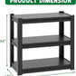 Metal Aquarium Stand with a Adjustable 3-Tier Fish Tank Rack,Tank Not Included,for Home Office(31.5" L x 18" W x 34" H). (Black)