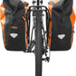Ibera Panniers Bike Bags 30L (Pair) - Waterproof & with Quick Release/Clip-On System - Bike Saddle Bags For Rear Rack with Rain Cover & 19.8 lbs Capacity - Saddle Bag Bicycle Fits Most Racks (Orange)