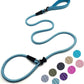 Slip Lead Dog Leash，Strong Nylon Rope Leash and Padded Handle,No Pull Outdoor Walking Training Lead for Small Medium Large Dogs(Light Bule, 1/2"×6ft)
