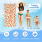 JML Personalized Beach Towel with Name, Custom Flower Beach Towel, Customized Microfiber Pool Towel, Quick Dry & Absorbent Swim Towel for Adult,Anniversary, Birthday, Summer Holiday,Vacation