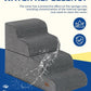 Dog Step for Bed, Dog Stair 4-Step 35D Pet Stair 19.7" H for High Bed or Sofa Non-Slip Balanced Pet Step Indoor, Grey
