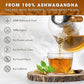 TOG999, Premium 120 Ashwagandha Root Tea Bags, 100% Natural & Pure from Ashwagandha Root. No Sugar, No Caffeine, No Gluten, Vegan.