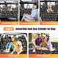 Dog Car Seat Cover for Back Seat, Larger Dog Car Bed Cover with Strong Bottom, Car Back Seat Extender Hammock for Full Size Truck/SUV Black 8 Panels Black Foot Print