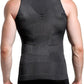 GKVK Mens Slimming Body Shaper Vest Shirt Abs Abdomen Slim