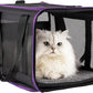 petisfam Soft Pet Carrier for Large and Medium Cats, 2 Kitties, Small Dogs. Easy to Get Cat in, Great for Cats That Don't Like Carriers (Black)