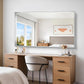 Silver Bathroom Mirror, 36x60 Inch Rectangular Deep Frame Mirror, Large Wall Mounted Bathroom Vanity Mirror Over Sink for Bedroom,Restroom, Living Room, Hangs Vertically or Horizontally