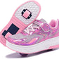 Wooowyet Roller Skate Shoes for Kids Boys Girls Rechargealbe Wheels Sneakers Fashion Roller Wheeled