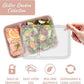 Bentgo 20-Piece Glitter Lightweight, Durable, Reusable BPA-Free 2-Compartment Containers - Microwave, Freezer, Dishwasher Safe (Glitter Garden Edition - Sweet Pea Glitter)
