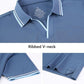 Esabel.C Jacquard Golf Shirts for Men Moisture Wicking Short Sleeve Performance Dry Fit Active Mens Polo Shirts