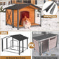 Extra Large Dog House Outdoor & Indoor, Insulated Liner Dog Kennel Weatherproof for Winter, 6 Sides All-Round Foam with Strong Metal Chew Proof Frame, for Small Medium Large Dogs