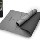 Robust Non-Slip Yoga Mat with Strap, 1/4" Thick TPE Eco-Friendly Workout Mat for Yoga with Position Lines and Texture Surface, Gym Mat for Women, Men, Pilates and Exercises Anti-Tear Sweat-Proof Exercise Mat