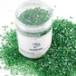 TWINKLING High Luster Round Fire Glass Stones,Glass Marbles,Glass Pebbles,Glass Beads Gems for Fire Pit Vase Fillers Crafts Aquarium Garden Decoration,3-6mm,1-Pound Jar (Light Green)