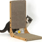 FUKUMARU Cat Scratcher, 18.9 Inch L Shape Cat Scratch Pad, Vertical Cat Scratcher Wall Mounted, Cat Scratching Cardboard with Ball Toy for Indoor Cats