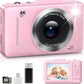 Digital Camera, FHD 1080P Kids Camera Digital with 16x Zoom Anti Shake, 32GB Card, 4K 48MP Portable Compact Point and Shoot Cameras, Vintage Small Camera for Teens Beginner Kids Present