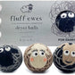 Fluff Ewes Wool Dryer Balls 3 Pack Premium New Zealand Wool Laundry Balls for Dryer, No Static Dryer Balls Laundry Reusable Cute - XL Wool Dryer Balls Cute, Baby Dryer Balls for Dryers - Darks