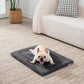 Made4Pets Dog Crate Pad Bed for Small Dogs, Washable & Reversible, Anti-Slip Kennel Mat for Cozy Sleeping, Soft Fluffy Dog Bed for Indoor & Outdoor Use, 24"x18", Dark Gray