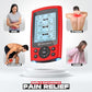 TENS Unit Muscle Stimulator, Electronic PMS Pulse Massager Machine for Shock Physical Therapy, Back Pain Relief, Shoulder Recovery, Red