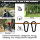 200 PCS 2'' Spring Snap Hook Carabiner, M5 3/16 Inch Galvanized Black Steel Carabiner Clip, 220LBS Holding Capacity Quick Link Clip Keychain for Hammock Dog Leash & Camping Gym