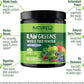 NATURELO Raw Greens Superfood Powder - Mixed Berry - Boost Energy, Detox, Enhance Health - Organic Spirulina - Wheat Grass - Whole Food Nutrition from Fruits & Vegetables - 480 Grams