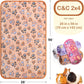 4 Pcs Waterproof Guinea Pig Blankets Washable Small Animal Fleece Bedding Absorbent Guinea Pig Cage Liners Reusable Pet Pee Pad Sleep Mat Pad Cover for Hamster Ferret (Paw Print, 28 x 56 Inch)