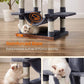 Feandrea Cat Tree, 66.1-Inch Large Cat Tower with 13 Scratching Posts, 2 Perches, 2 Caves, Basket, Hammock, Pompoms, Multi-Level Plush Cat Condo for Indoor Cats, Smoky Gray UPCT165G01