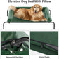 RRPETHOME Large Elevated Cooling Dog Bed, Raised Dog Cot Beds for Large Dogs, Elevated Outdoor Pet Bed, Chew Proof Portable Cooling Pet Cot with Skid-Resistant Feet and Breathable Mesh