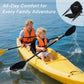 Standard Padded Kayak Canoe Seat Adjustable Backrest with 4 Straps Durable Sit-On-Top Cushion for Kayaking, Rafting & Fishing