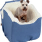 Snoozer Dog Car Seat: Lookout I Booster Seat for Small Dogs (5-15 lbs), Denim Diamond Fabric, Machine Washable Cover