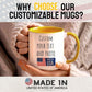 Custom Mug Upload Your Picture Personalized Coffee Mug with Photo Text Name Customized Cup Unique Ideas Gifts for Men Women Mom Dad Girlfriend Boyfriend Friend Family (Yellow, 15oz)