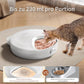 Automatic Cat Feeder Wet Food, Whisker-Friendly Automatic Cat Food Dispenser True 4-Meal Design with Locking Lid, Smart Timer Feeder for Wet Cat/Dog ，2-Ice Packs, Easy to Clean (White-1)