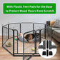 Dog Playpen Outdoor Extra Wide 8 Panels Heavy Duty Dog Fence 32" Height Anti-Rust with Doors Portable for RV Camping Yard, Total 21FT, 35 Sq.ft, Snowy Black