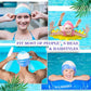 Syhood 6 Pieces Unisex Adult Silicone Swim Cap Waterproof Swimming Hat Non Slip Pool Hat Elastic Silicone Cap for Long and Short Hair