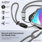 SURPHY 2 Pack Phone Lanyard for Cellphone Case, Phone Wrist Strap for Case, Cellphone Strap with 2-Color Braided, Charm Wrist Lanyard for Women and Men, Black & Gray
