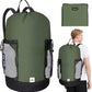 BALEINE 150L Laundry Bag Backpack, 900D Oxford Fabric Large Travel Laundry Bags with Shoulder Straps and 2 Mesh Pockets for College Dorm, Apartment, Laundromat (Green, 150L)