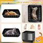 Zubebe 50 Pack Disposable Cat Litter Box for Cats, Large Disposable Kitty Litter Tray Boxes 19.69 x 15.75 x 3.94 Inches Plastic Pets Pan Standard for Indoor Home Travel Portable(Black)
