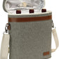 ZORMY 3 Bottle Insulated Wine Tote Cooler Bag, Portable Carrier with Corkscrew Opener and Shoulder Strap for Beach Travel Picnic, Unique Gift for Wine Lovers, Brushed Khaki