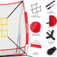 6x6ft Baseball & Softball Net for Hitting,Pitching and Batting, Throwing,Baseball net with Sturdy Bow Frame,Battting Tee,Strike Zone, Middle Size,Suitable for Kids!
