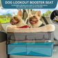 Petsfit Dog Car Seat for Medium Dogs or 2 Small Dogs, Upgraded Dog Booster Car Seat for Front and Back Seats with 2 Safety Leashes (Medium, Deep Grey)