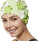 BEEMO Floral Petal Ladies Bathing Swim Cap Women Retro Swim Hat Long/Short Hair
