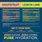 True Grace ElectroMag - Grapefruit (16 Stick Packs) + Lemon Lime (16 Stick Packs) - Electrolyte Powder for Rapid Hydration - Zero Sugar & Carbs - Non-GMO - 32 Total Servings