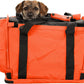 SturdiBag Pro 2.0 Pet Travel Carrier with Flexible Height for Cats and Dogs | Soft Sided Pet Carrier Bag with Safety Clips and Seatbelt Straps for Airplane or Car Travel | Medium, Orange