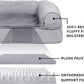Furhaven Orthopedic Dog Bed for Large Dogs w/ Removable Bolsters & Washable Cover, For Dogs Up to 95 lbs - Plush & Suede Sofa - Gray, Jumbo/XL