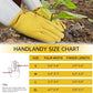 HANDLANDY Rose Gloves for Men & Women, Long Leather Gardening Gloves Thorn Proof, Best Garden Gifts & Tools for Gardener (Yellow-beige, X-Large (Pack of 1))