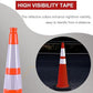 OrangeStar 36" Traffic Cones 4-Pack, Orange Safety Cones with 2 Reflective Collars, Weighted Base for Highway, Roadwork, Construction, Warehouse Safety, Parking Lots | Indoor & Outdoor Use