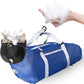 Cinf Cat Bathing Bag(Free Muzzle) Breathable Mesh Anti Scratch Adjustable Cat Grooming Bag for Nail Trimming, Bathing Soft Cat Washing Bag(Blue) M