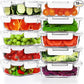 VERONES 10 Pack 22 OZ Glass Meal Prep Containers, Airtight Glass Lunch Containers Set,Glass Food Storage Containers with Lids,BPA Free, for Microwave, Oven, Freezer & Dishwasher Friendly,White