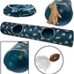 NFL Philadelphia Eagles Cat Tunnel Tube Toy with Plush Football Catnip and Feathers Collapsible Tunnel for Cats to Play, Peek and Hide, Sporty & Fun Cat Tunnel Toy with Team Logo All-Over Design!